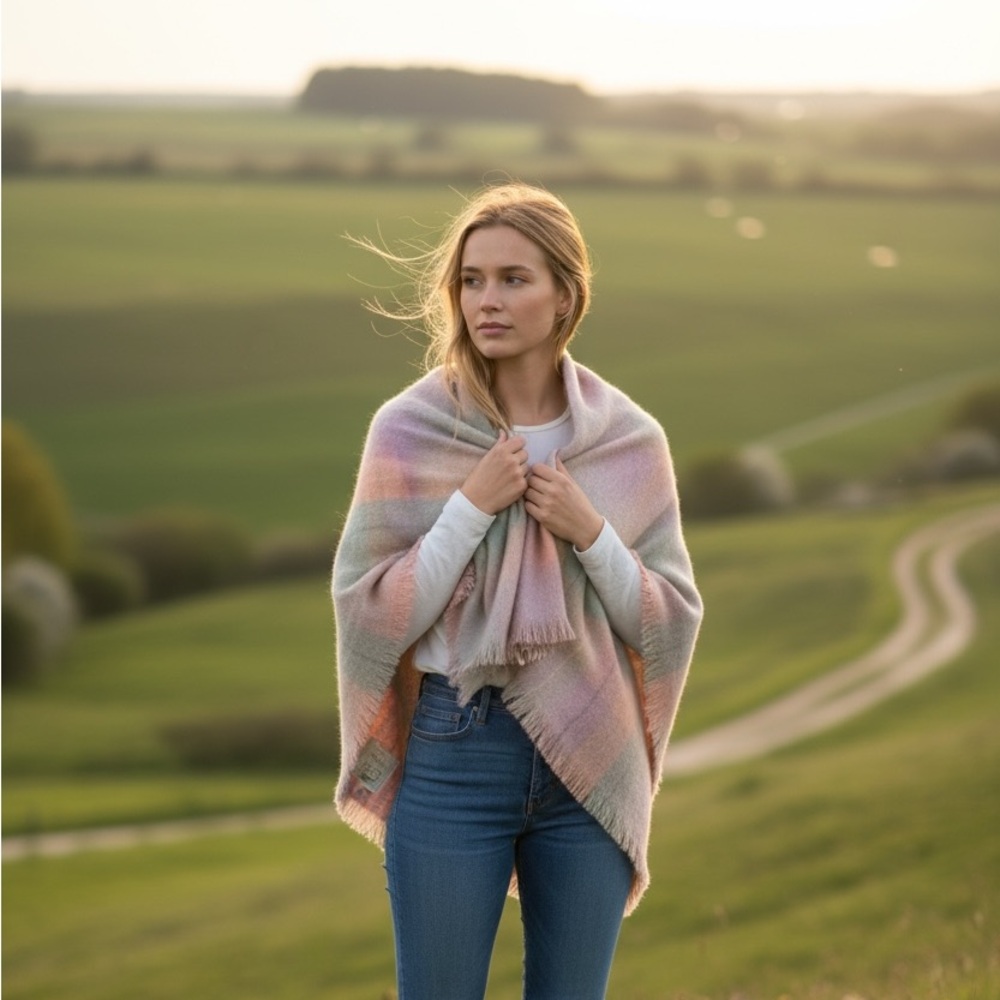 Avoca Elegant Blanket Shawl in New Condition - Picture 2 of 8